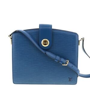 LOUIS VUITTON Epi Capucines Shoulder Bag Blue